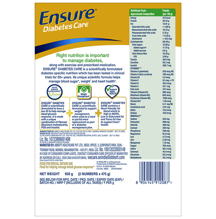 Ensure Diabetes Care Specialized Nutrition Drink Vanilla Delight