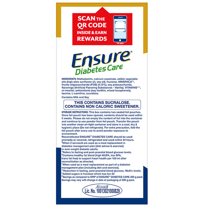 Ensure Diabetes Care Specialized Nutrition Drink Vanilla Delight