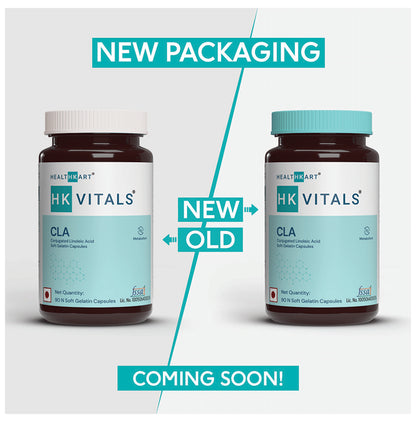 Healthkart HK Vitals CLA (Conjugated Linoleic Acid) 1000mg for Metabolism | Soft Gelatin Capsule