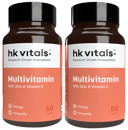 Healthkart HK Vitals Multivitamin with Zinc and Vitamin CTablet (60 Each) - Classic Derma