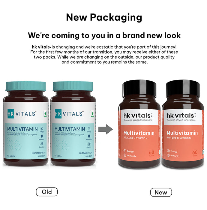 Healthkart HK Vitals Multivitamin with Zinc and Vitamin CTablet (60 Each)