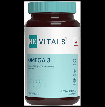 Healthkart HK Vitals Omega 3 Fatty Acids with DHA & EPA | For Heart, Joint & Brain Health | Soft Gelatin Capsule | Nutrition Care - Classic Derma