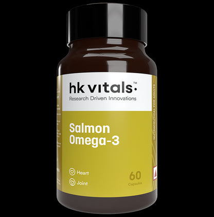 Healthkart HK Vitals Salmon Omega 3 Fish Oil for Heart, Joint & Brain Health | Soft Gelatin Capsule - Classic Derma