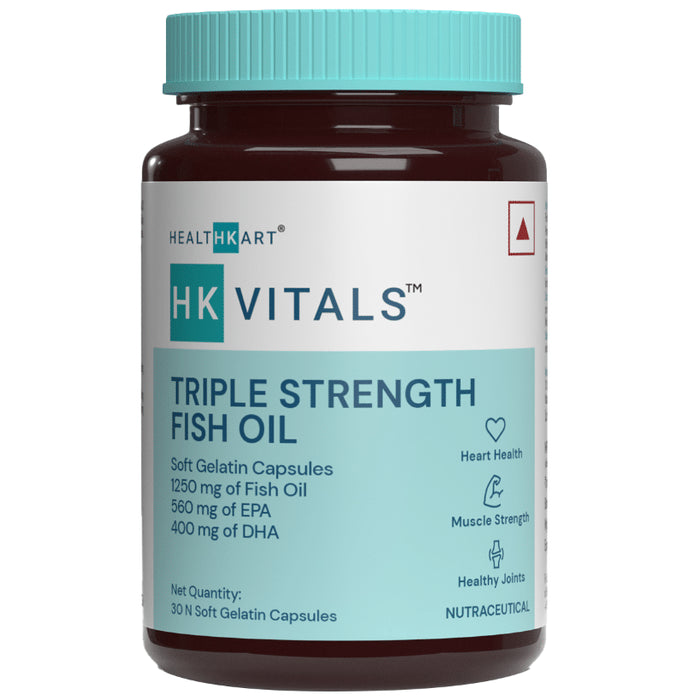 Healthkart HK Vitals Triple Strength Fish Oil Soft Gelatin Capsule - Classic Derma