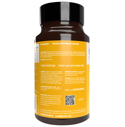 Healthkart HK Vitals Vitamin D3 for Bones, Immunity & Muscles | Soft Gelatin Capsule