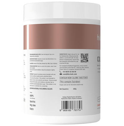 Healthkart Skin Radiance Collagen Powder Orange with Teal colour Sipper Bottle 300 ml