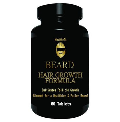 HealthVit Beard Hair Growth Formula Tablet - Classic Derma