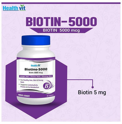 HealthVit Biotino 5000 Tablet
