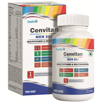 HealthVit Centivan Men 50+ Multivitamin & Multimineral Tablet - Classic Derma