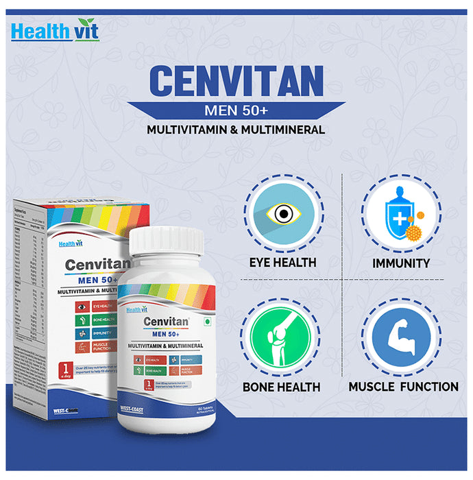 HealthVit Centivan Men 50+ Multivitamin & Multimineral Tablet