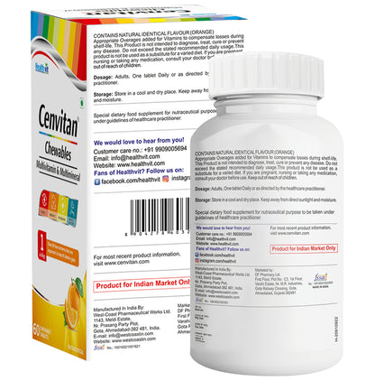 HealthVit Cenvitan Multivitamin & Multimineral Chewable Tablet Orange
