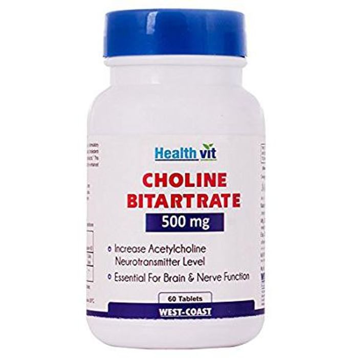 HealthVit Choline Bitartrate 500mg Tablet - Classic Derma