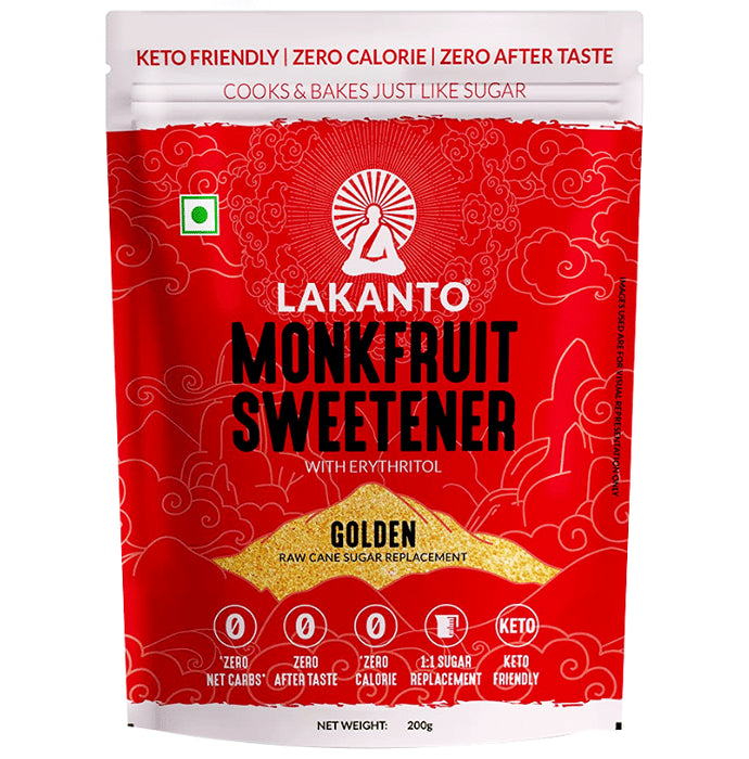 Lakanto Natural Sweetener-Golden Japanese Monkfruit |Sugar free, Zero Calories, Replace Brown Sugar - Classic Derma