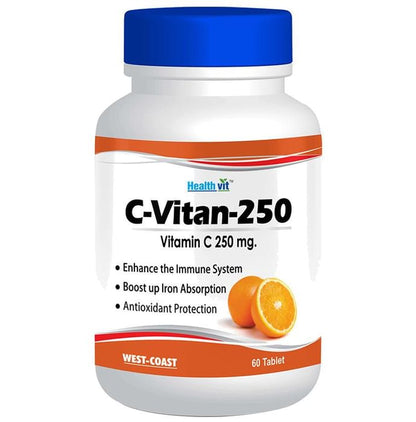 HealthVit C-Vitan 250 Vitamin C 250mg Orange Tablet - Classic Derma