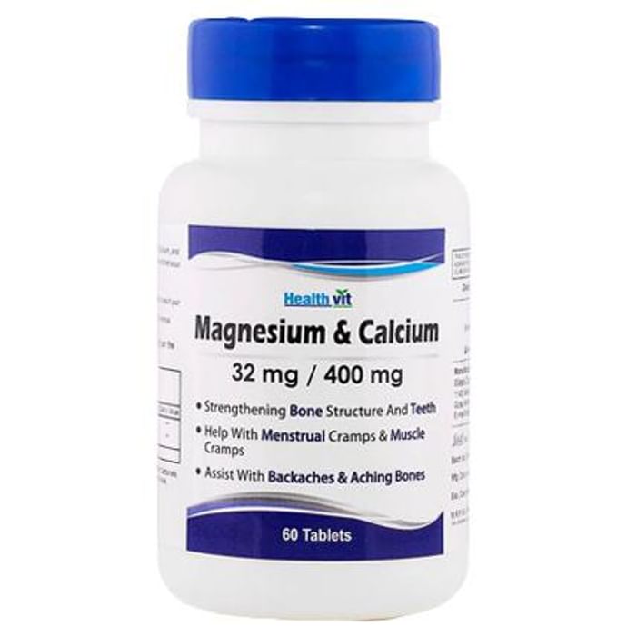 HealthVit High Absorption Magnesium 400mg & Calcium 1000mg Tablet - Classic Derma