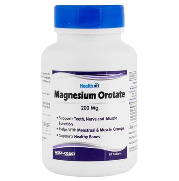 HealthVit High Absorption Magnesium Orotate 200mg Tablet - Classic Derma