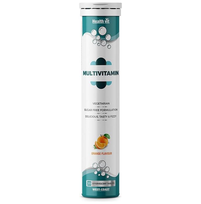 HealthVit Multivitamin Supplements Orange Sugar Free Effervescent Tablet - Classic Derma