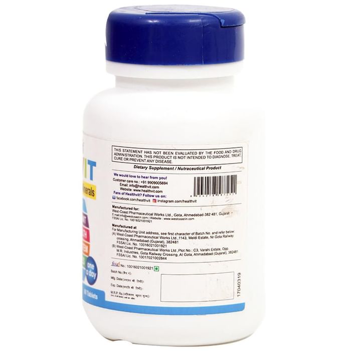 HealthVit Mulvit Multivitamins, Minerals & Antioxidants | For Skin, Eyes, Bones, Heart & Immunity | Tablet