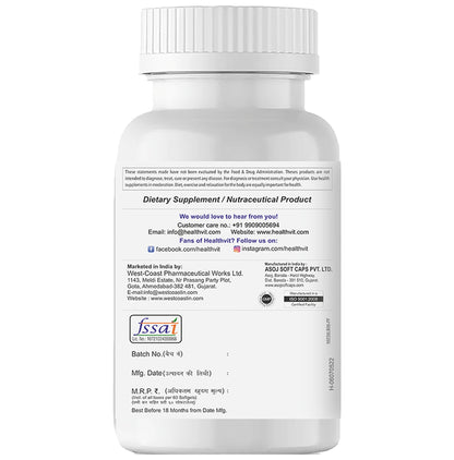 HealthVit Omega-3 Fish Oil 1000mg | EPA Softgel | For Heart & Joints Health