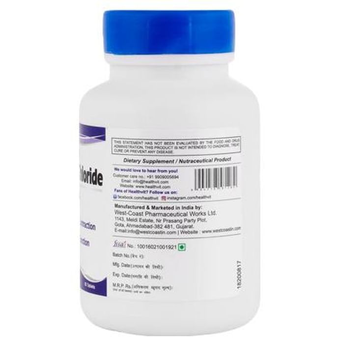 HealthVit Potassium Chloride 99mg | For Muscle Contraction & Kidney Function | Tablet