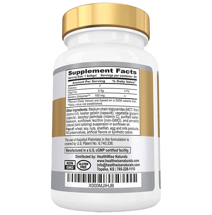 Healthwise Naturals Ultimate CoQ10 Ubiquinol Softgel