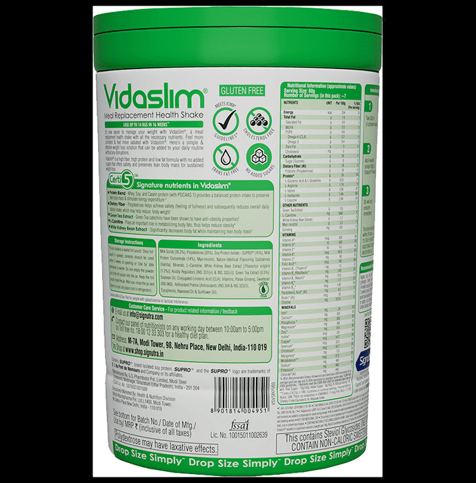 Vidaslim Meal Replacement for Weight Management Powder Vanilla Elixir