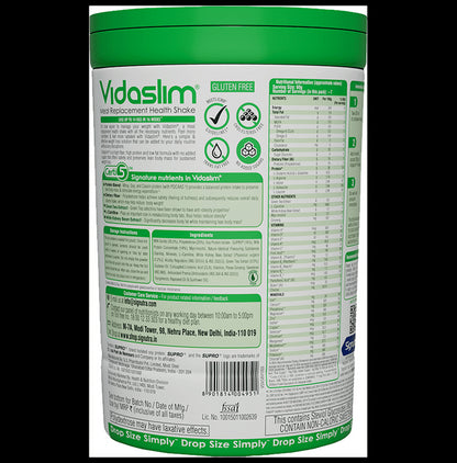 Vidaslim Meal Replacement for Weight Management Powder Vanilla Elixir