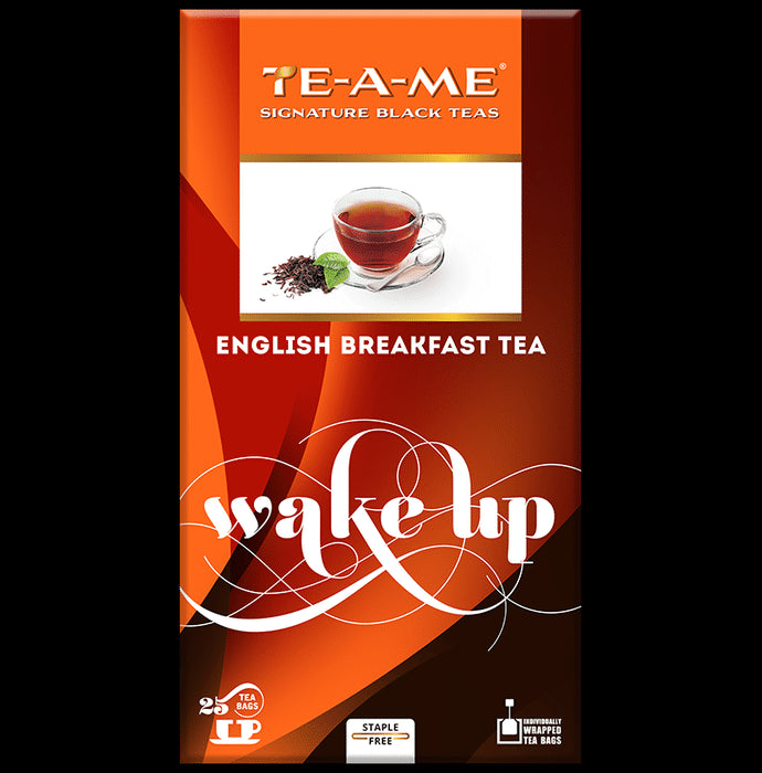TE-A-ME English Breakfast Black Tea Bags (25 Each) - Classic Derma