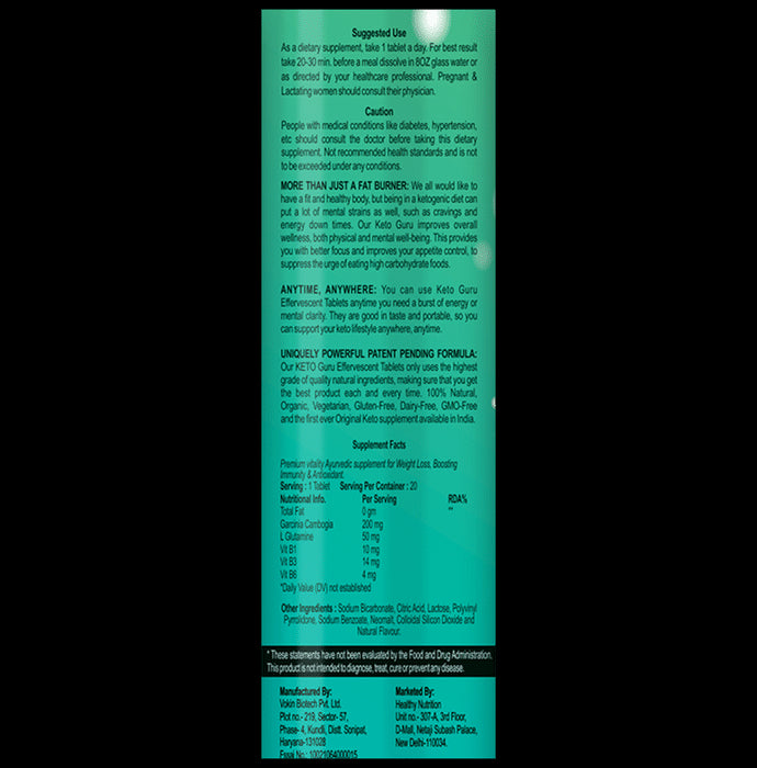 Healthy Nutrition Premium Keto Guru Effervescent Tablet