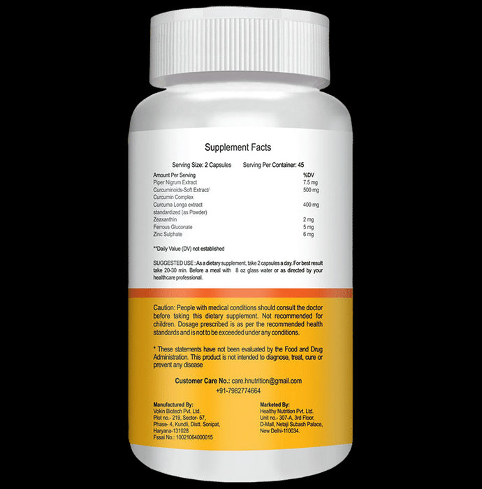 Healthy Nutrition Turmeric Curcumin Capsule (90 Each)