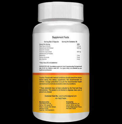 Healthy Nutrition Turmeric Curcumin Capsule (90 Each)
