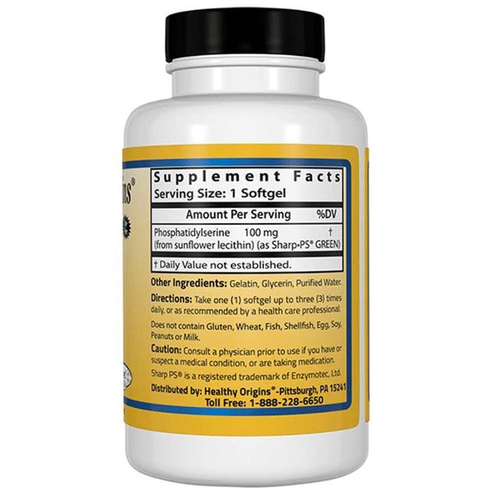 Healthy Origins Sunflower Ps-Phosphatidylserine 100mg Softgel