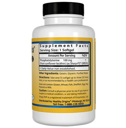Healthy Origins Sunflower Ps-Phosphatidylserine 100mg Softgel