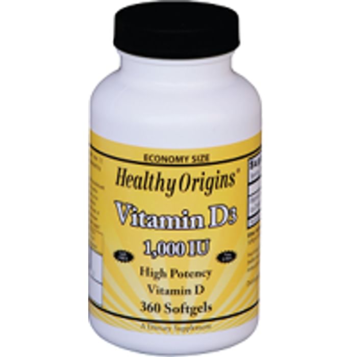 Healthy Origins Vitamin D3 1,000IU Softgels - Classic Derma