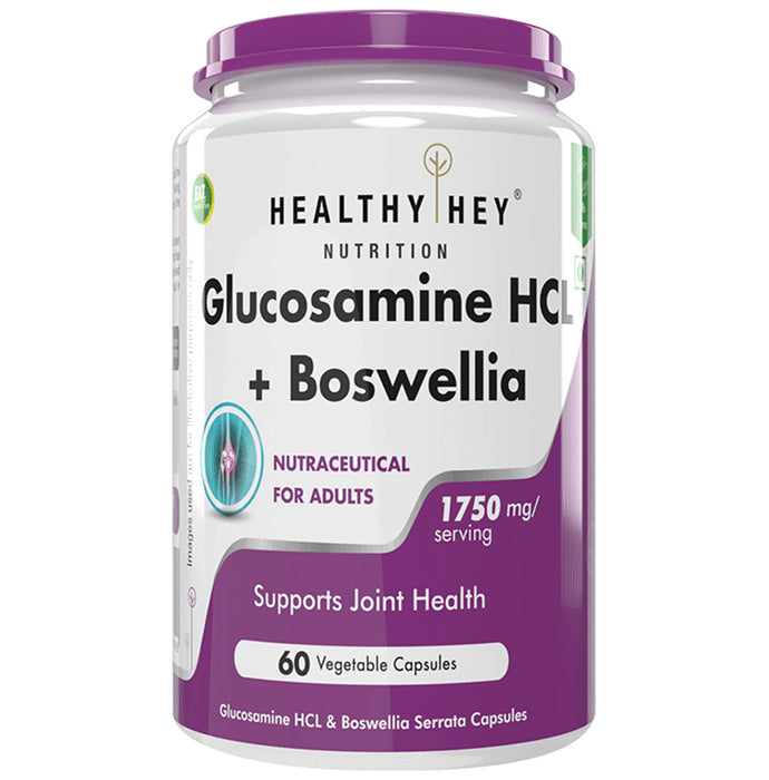 HealthyHey Glucosamine HCL+ Boswellia Vegetable Capsules - Classic Derma
