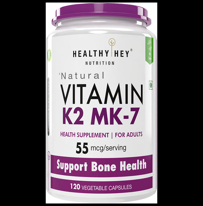 HealthyHey Nutrition 55mcg of Vitamin K2 MK 7 | Vegetable Capsule for Bone Health - Classic Derma