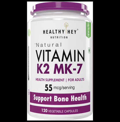 HealthyHey Nutrition 55mcg of Vitamin K2 MK 7 | Vegetable Capsule for Bone Health - Classic Derma
