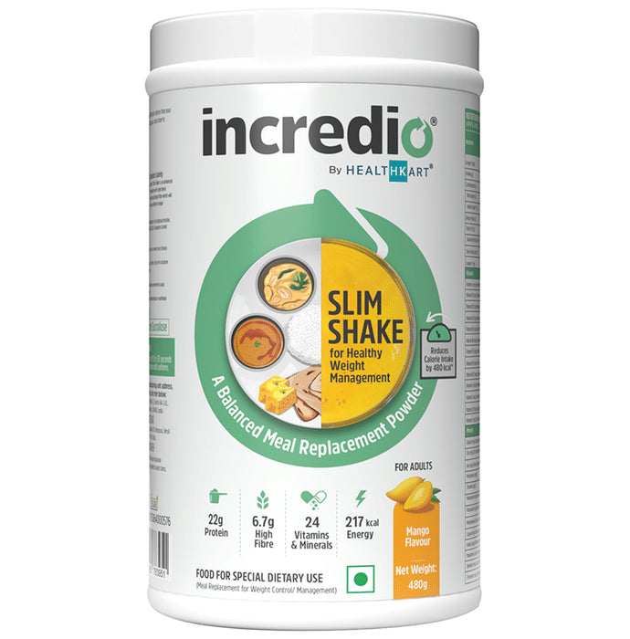 Incredio Slim Shake for Weight Management | Meal Replacement Mango - Classic Derma