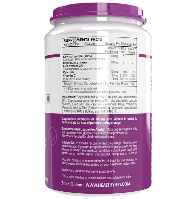 HealthyHey Nutrition Hair V grow 370mg Vegetable Capsule