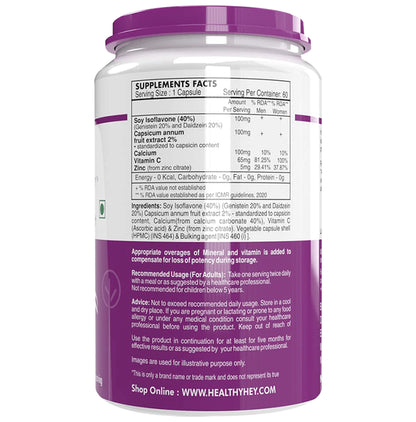 HealthyHey Nutrition Hair V grow 370mg Vegetable Capsule