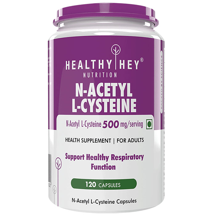 HealthyHey Nutrition N-Acetyl L-Cysteine 500mg for Healthy Respiratory Function | Capsule - Classic Derma
