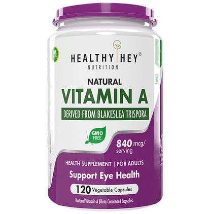HealthyHey Nutrition Natural Vitamin A Vegetable Capsule - Classic Derma