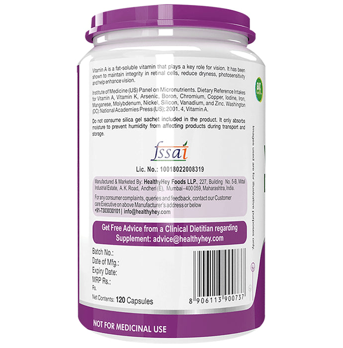 HealthyHey Nutrition Natural Vitamin A Vegetable Capsule