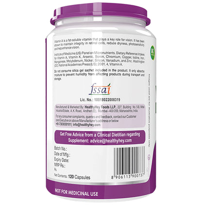 HealthyHey Nutrition Natural Vitamin A Vegetable Capsule