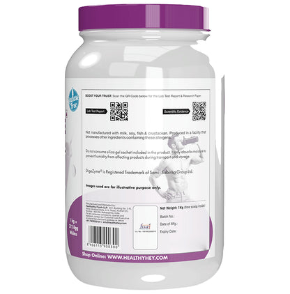 HealthyHey Nutrition Pasteurized Egg White Protein Powder Unflavoured