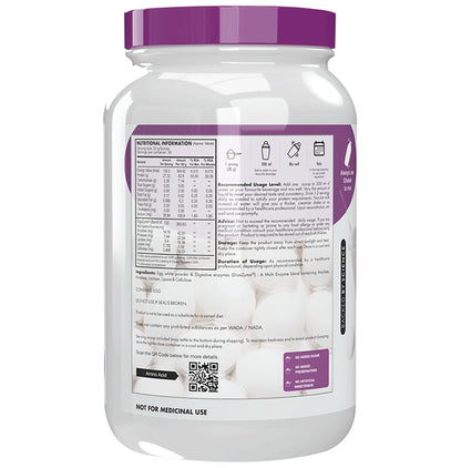 HealthyHey Nutrition Pasteurized Egg White Protein Powder Unflavoured