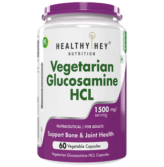 HealthyHey Nutrition Vegetarian Glucosamine HCL Vegetable Capsule - Classic Derma