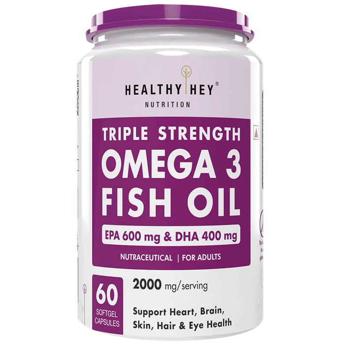 HealthyHey Omega 3 Fish Oil Softgels - Classic Derma