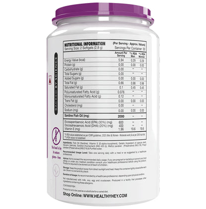 HealthyHey Omega 3 Fish Oil Softgels