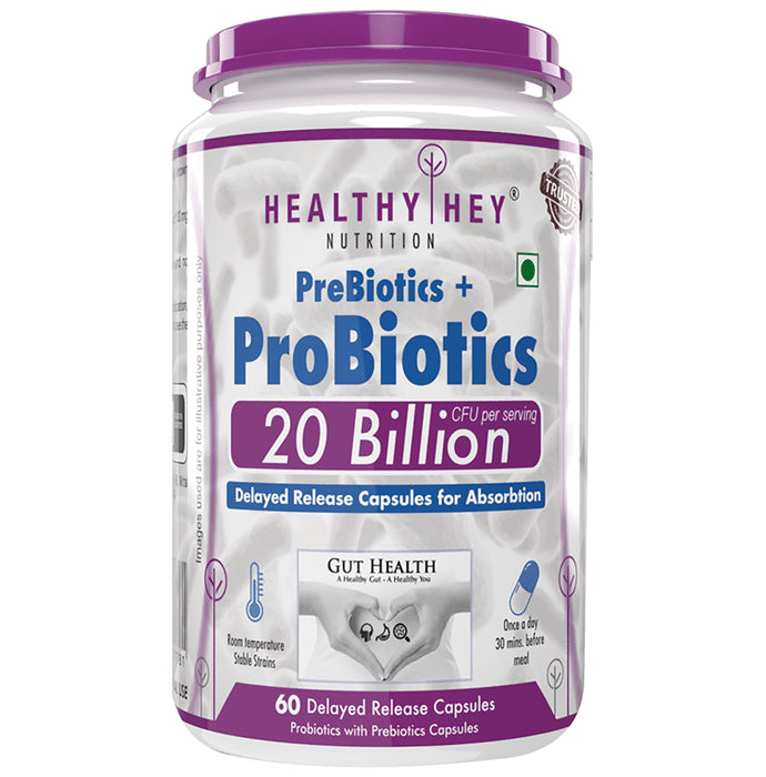 HealthyHey PreBiotics + ProBiotics Delayed Release Capsule - Classic Derma